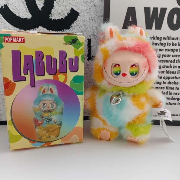 Fifth Generation Labubu Plush Blind Box Macaron Vinyl Face Plush Toy Trendy Bag Plush L2605121TDO