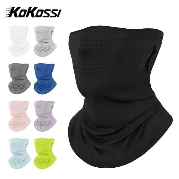 KoKossi Summer Breathable Scarf Ice Silk Half Face Mask UV Protection For Men Women Driving Hiking Cycling Face Cover Headwear 260511