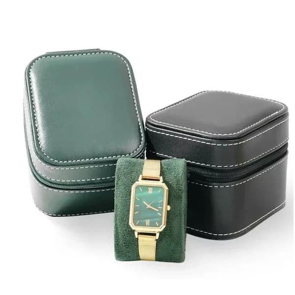1/2Pcs Single Watch Case PU Leather Watch Travel Case With Removable Cushion Jewelry Storage Case Organizer Portable Watch Box 260509