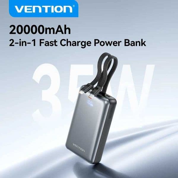 Vention 35W 20000mAh 10000mAh Power Bank PD Fast Charge Portable PowerBank for iPhone Samsung External Battery Charger T260512