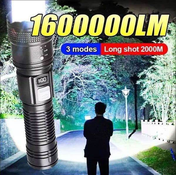 High Strong Power Led Flashlights Tactical Flash Light Torch Ultra Bright Lamp USB Charging Camping Fishing Defensa Zoom Lantern S260509 aaf