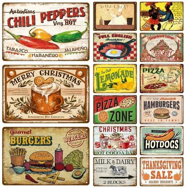 Pizza Wall Art Plate Zone Plaque Great Food Vintage Metal Sign Pub Bar Home Decoration Best Homemade Poster Tin Sign Decor Club T260512