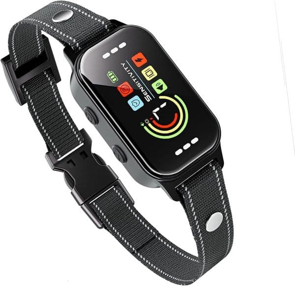 Dog Collar Designer Collar,Bark For Large Medium Small Dogs 8-120Lbs,Rechargeable Anti Bark Training 7 Adjustable Sensitivity, Barking Collar With Beep dog le