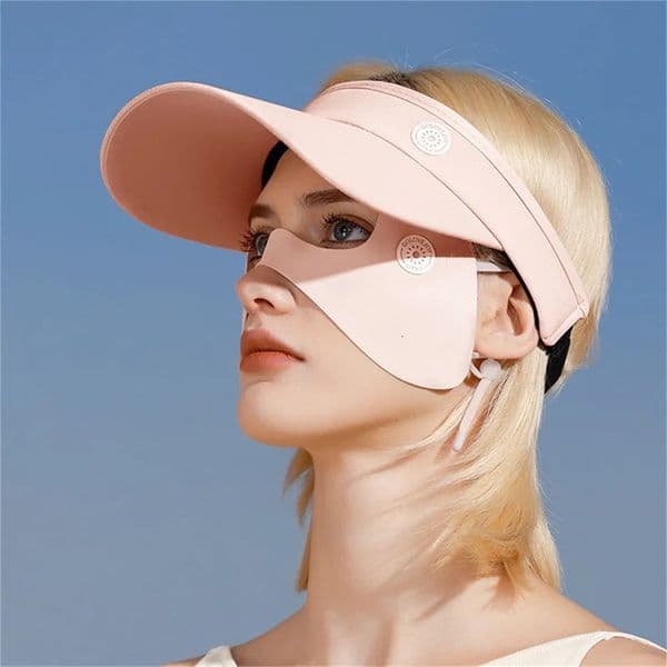 Summer Ice Silk Mask Sunscreen Face Scarf Solid Color Sunscreen Eye Patches UV Protection Sunscreen Veil Face Cover Riding 260512