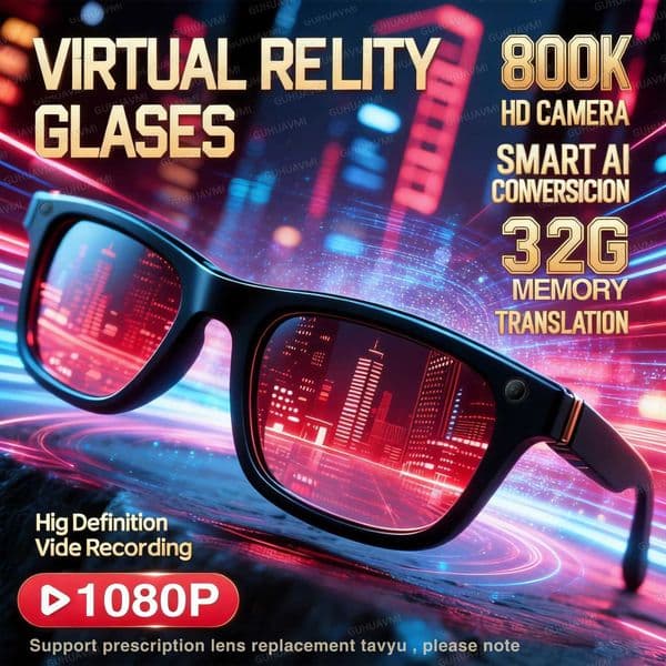 2026 New Smart AI Glasses 1080P HD Video Record Camera ChatGPT Bluetooth Call 32GB ROM Language Translation Music Sunglasses Men T260512