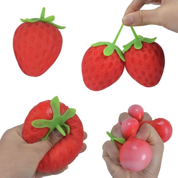 Strawberry Decompression Toy Tricky Pinch Music Decompression Vent Ball Simulation Fruit Toy Z260512