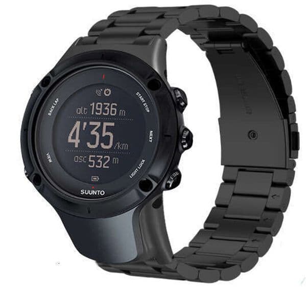 Suitable for Ambit3/3Run/3Sport three-bead stainless Suunto steel watch strap