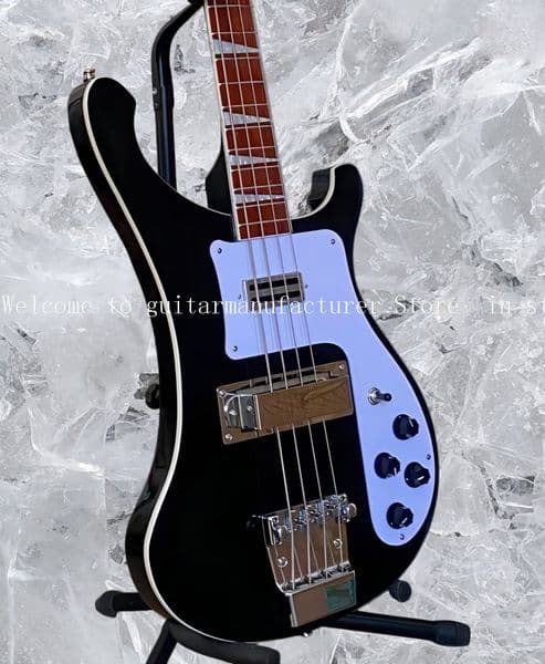 Black 4003 Bass Guitar 4-String Electric Bass White Hardware, Rosewood Fingerboard #N369789