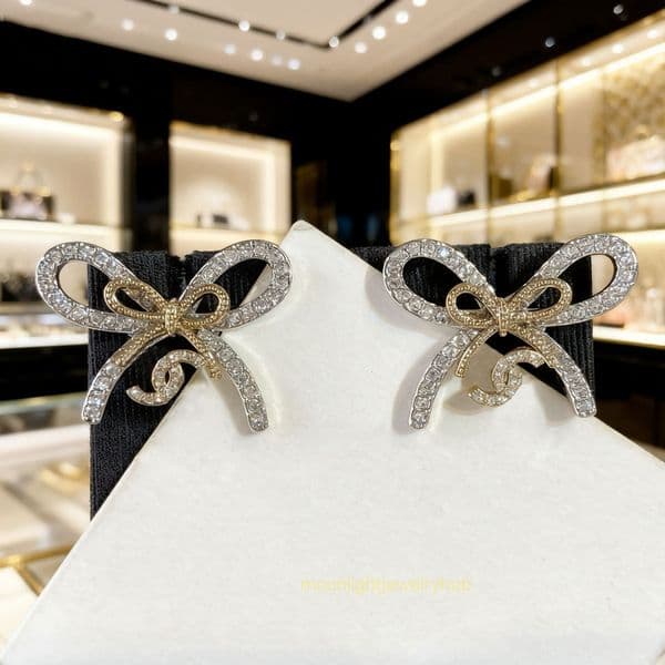 Designer Jewelry cc earrings Long Natural Freshwater Anti-Pearl Earrings Knotted Metal Earrings Baroque Style Slimming Earrings Women channels earrings