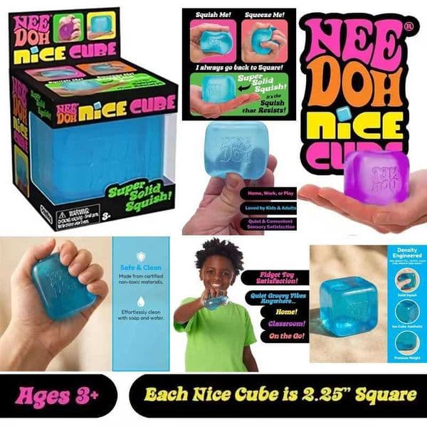 In Stock Squishy Schylling Needoh Nice Cube Sensory Toy Anti-Stress Stress Relief Jigsaw Pressure Relief Souvenir for Kids H260512