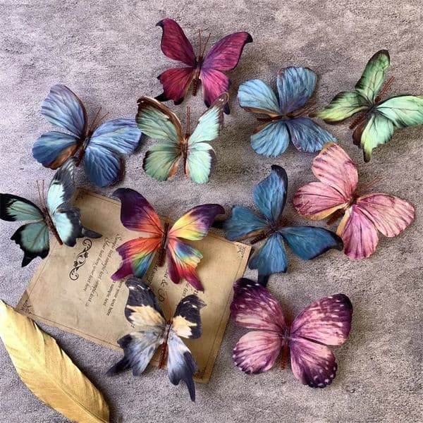 Simulated Butterfly Party Decoration Home Window Wall Monet Garden Style DIY Stage Clothing Hair Props Insect Models 260512