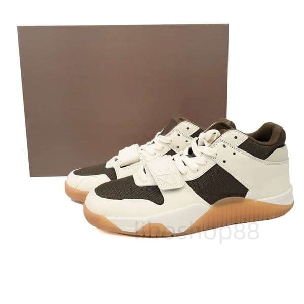 Travis Low OG Casual Sneakers White Mocha Edition Premium Leather Suede Skateboard Retro Streetwear Trainers for Men Women Comfortable Daily Outdoor Footwear