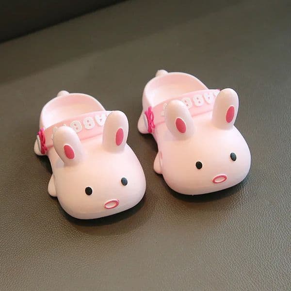 Cute Rabbit Childrens Slippers Girls Bath Slippers Anti-Slip Summer Indoor Home Kids Large Size Cotton Slippers Baby Slippers 260508