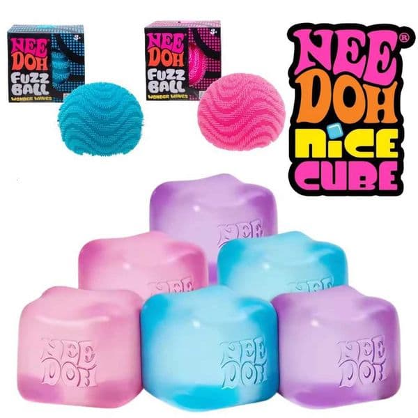 Schylling Needoh Nice Cube Textured Desk Sensory Cube Stress Relief Fidget Ball Fidget Toy for Anxie Focus Adults KidsT260512 Y260515