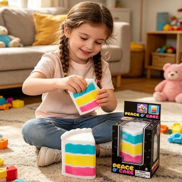 Needoh Peace O Cake Multi-Color Sensory Toy for Kids Nee Doh CakeT260512