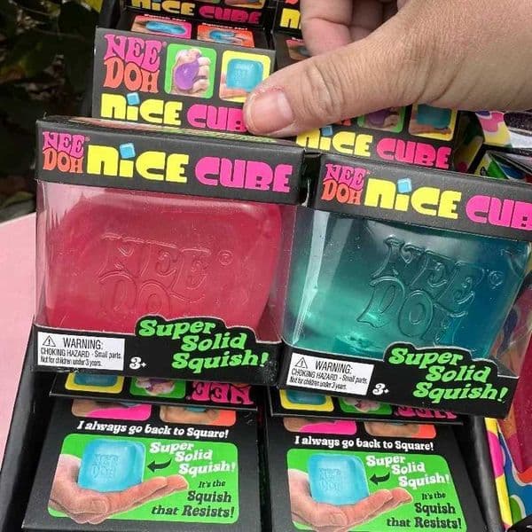 Needoh Nice Cube Sensory Stress Reliever Fidget Tool for Anxiety Focus Desk Sensory Cube for Adults Kids Stress Ball X260511