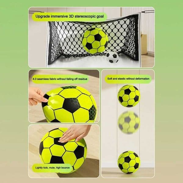 High-Elastic Silent Football Easy to Grip Lightweight Low Noise Foam Soccer Ball 21/24CM Squeezable Indoor Training Ball L2605125QNL