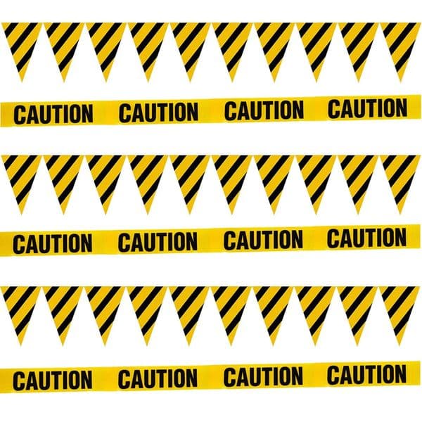 Engineering Vehicle Theme Decor Hanging Banner Pull Flag Safety Warn Tape Kids Construction Birthday Party Supplies 260512