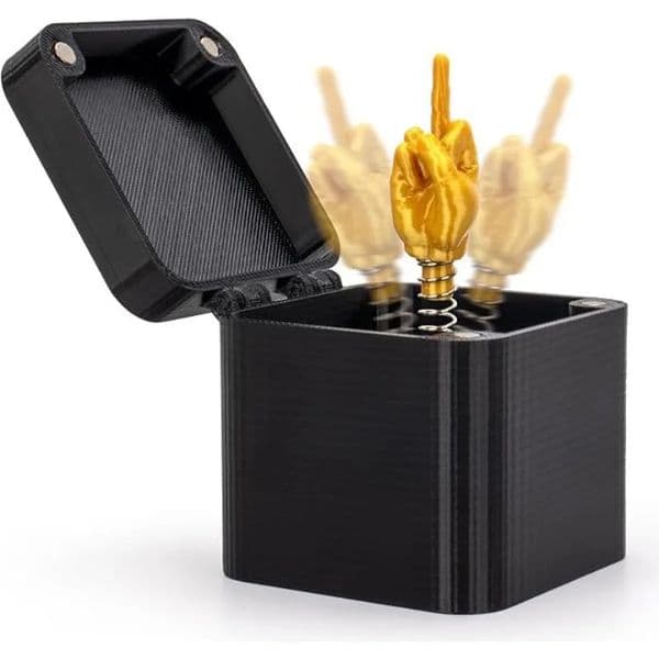 Out of the box pop-up Middle Finger Gift Box Creative Desk Home Decor Gifts Middle Finger Novelty Christmas Funny Prank Gift 260512