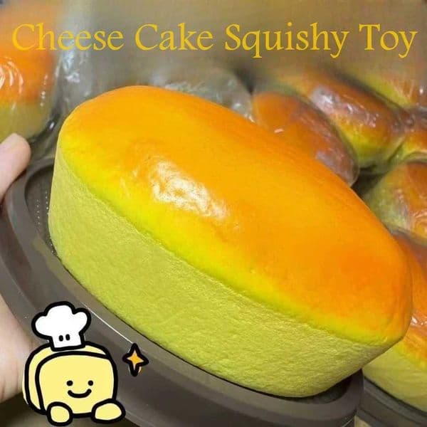 Squishy Simulated Cheesecake Squeeze Toy Stress Relief Slow Rising Sensory Fidget for Anxiety ADHD Autism Gifts for Kids AdultsT260512