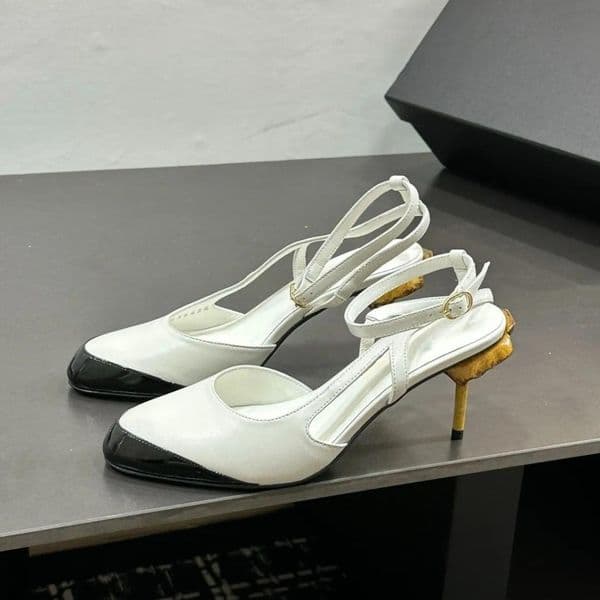 Gold Flower Stiletto Heel Close Toe Sandals Luxury designer women buckle strap dress formal shoes Elegant ladies party evening shoes Leather Sole Factory Footwear