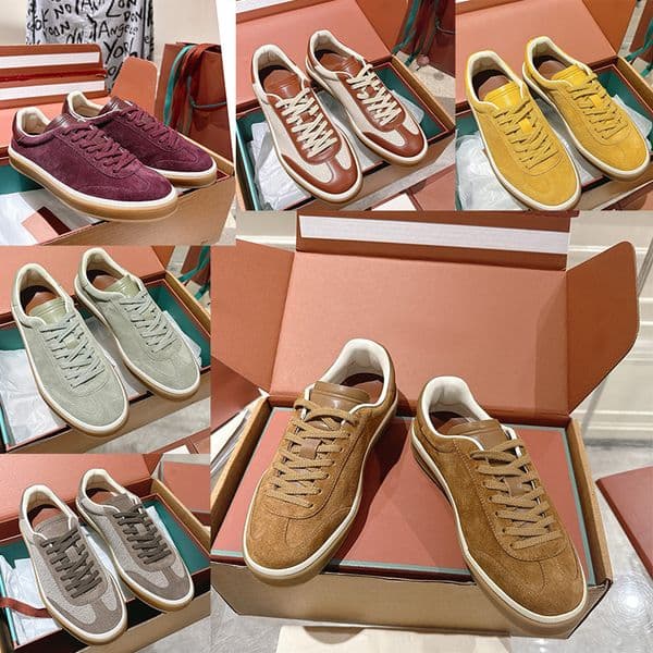 Designer Tennis Walk Sneaker W0083 Man Woman Low Top Casual Shoes Couple German Army Trainers Retro Lace Multiple Colors Available Non Slip Outsole Sizes 35 46