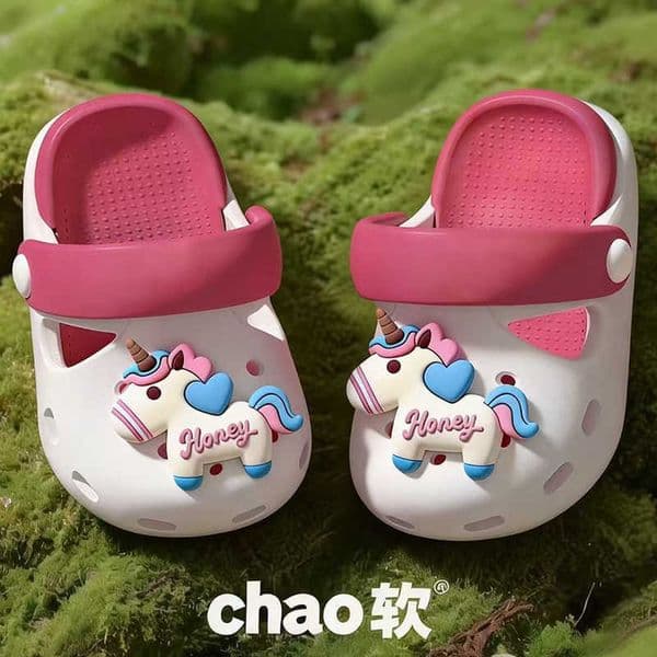 Unicorn Girl Childrens Slippers Summer Princess Cute Cartoon Baby Kids Indoor Non-Slip Girls ClogsL260511