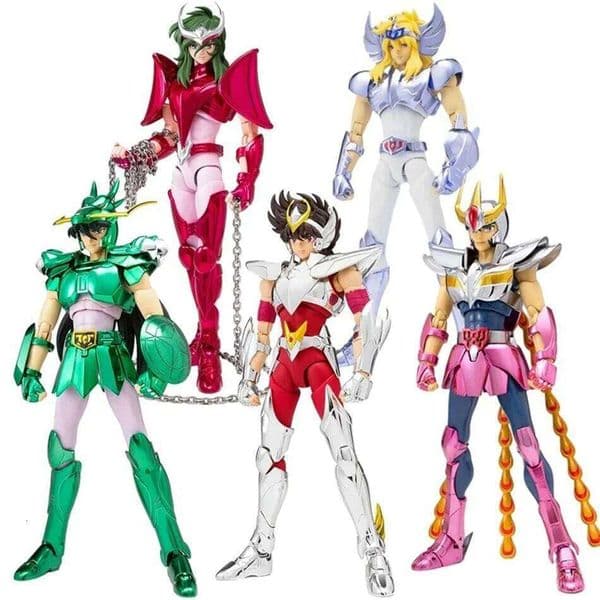 In Stock Anime Figure Phoenix Ikki Hyoga Seiya Shiryu Standing Armor Model Children's PVC Box Desktop Collection Toys W260512