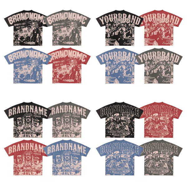 Men's T Shirts Hiphop Vintage Tshirts Splash Harajuku Shirt Punk Loose Trend Tops Aesthetic Clothes Short Sleeve Men Women