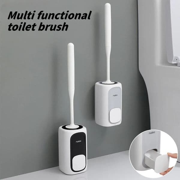 Hanging Silicone Toilet Brush Cleaner with Long Handle Flexible Cleaner Bathroom Brush Quick Drying Holder Bathroom Accessories 260511