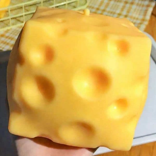 Cheese 6cm Giant Squeeze Toy Extra Large Size Cheese Squishy Fidget Toys Slow Rebound Shapeable Venting Ball for Adults Gifts Z2606021