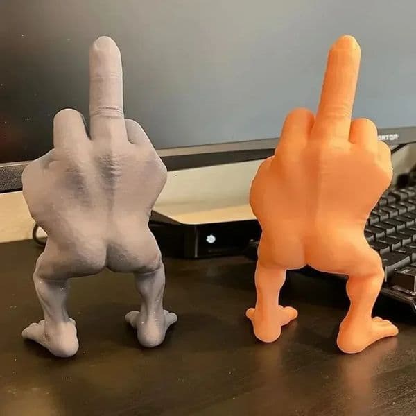 Middle Finger Figure With Legs Office Desk Resin Ornaments Creative Funny Middle Finger Desktop Decoration 260512