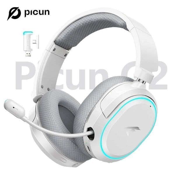 Picun G2 2.4GHz BT Wireless Gaming For PC 4 5 Phone Switch 5ms Low Latency 7.1 Surround Wired Headset ENC Mic 26Y0512