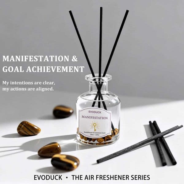 Non-Flaming Fragrance Diffuser Flameless Sandalwood Cinnamon Oil With Reed Diffuser Stick Home Room Air Freshener Decor 50mlJ260512