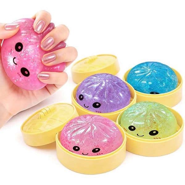 Oversized Glitter Dumpling Squishies Soft Slow Rebound Sensory Squeeze Toy Relief Anxiety Fidget Stress Ball Office GiftsT260512