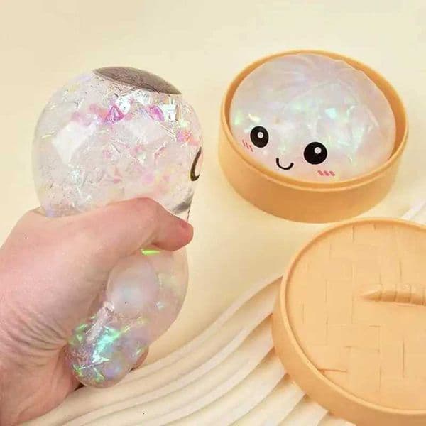 Simulation Dumpling Stress Ball Soft Squeeze Slow Rebound Squishy Toy for School Office Desk DecompressionT260512