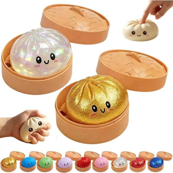 Simulation Flash Dumpling Pressure Ball Slow Rebound Soft Pinch Decompression Toy Office Desk Decor Birthday Gift ChildrenAdultT260512