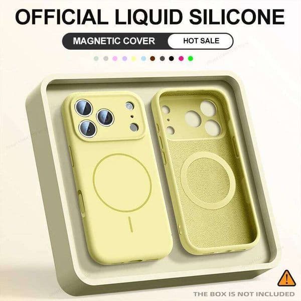Magnetic Original Liquid Silicone Phone Case 17 16 15 Magsafe Soft Cases For iPhone 14 13 Pro Max Cover W260512