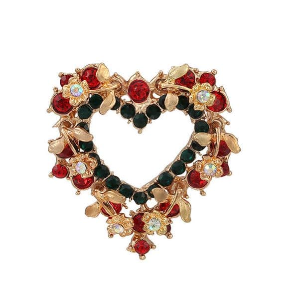 Versatile jewelry hot heart-shaped wreath Brooch Danbi warbi jewelry L260512VWFM