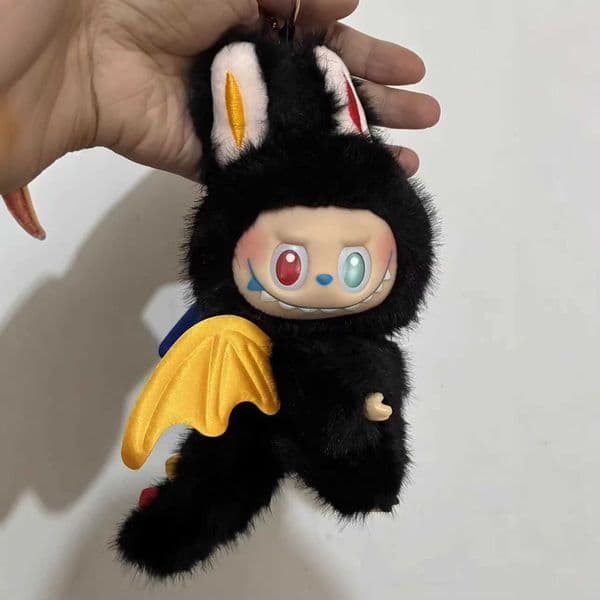 superior qualityCustomized Black Little Angel Plush Toy with Vinyl Face Trendy Decorative Ornament and Pendant L2605127KON