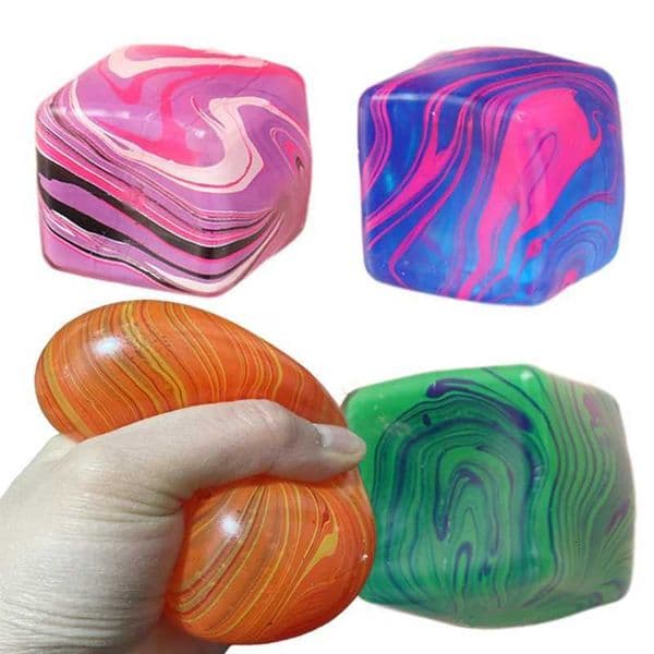 Squishy Ice Cube Maltose Fidgets Toys Soft Mochi Anti Stress Squeeze Toy Transparent Square Decompression Gifts for Friend Adult H260512