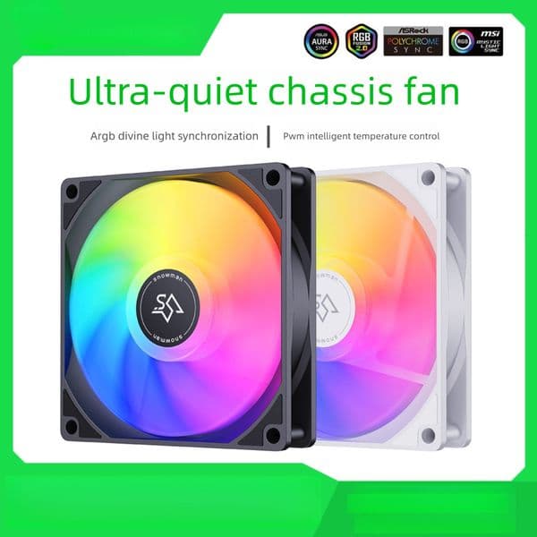 12cm chassis fan ultra quiet desktop host 12cm colorful computer cooling fan 12V no light