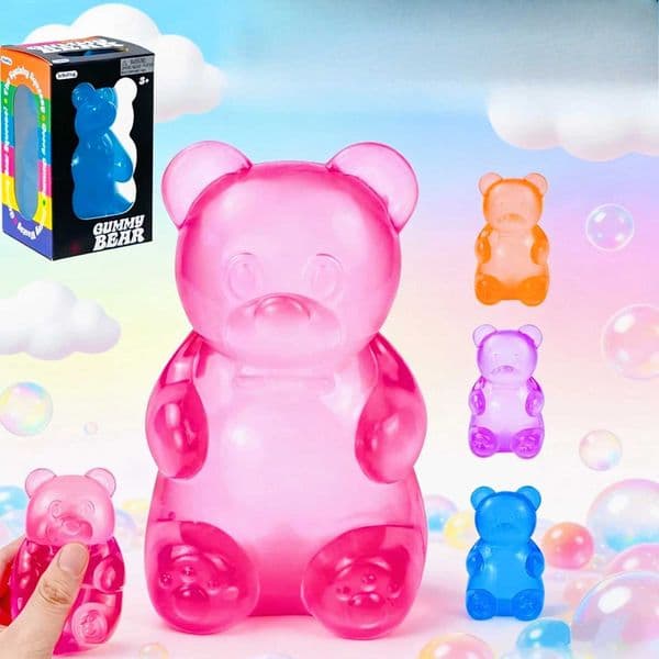 Schylling Needoh Bear Squishy Sensory Fidget Toy Stress Relief Anxiety Sensory Tool for Focus ADHD Calming Office Desk Gadget H260512