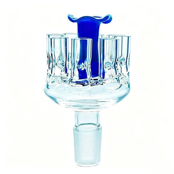 Glass Revolver Bowl 8-Arm ThickBongs Accessories For Smoking 14mm/18mm male Frosted