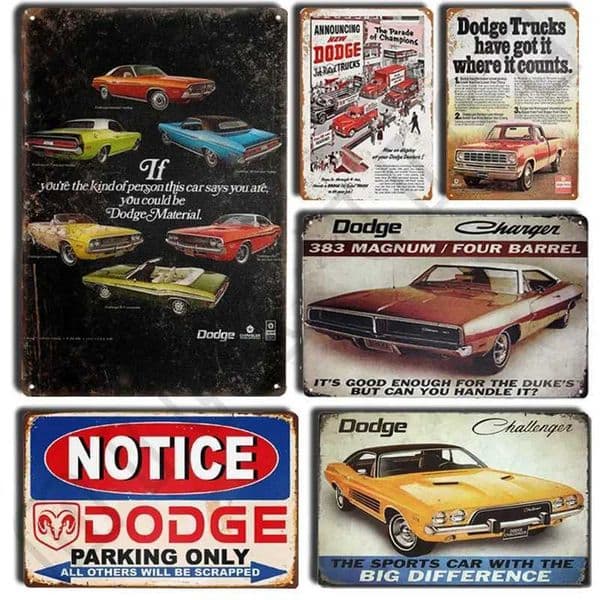 Dodge RAM Parking Only Metal Tin SignsRetro Poster for Home Bedroom Garage Bar Club Vintage Wall Art Decor T260512