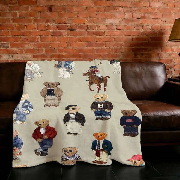 Luxury Super Warm Comfortable Bear Plush Throw Blanket Child Home Sofa Fashion Cute Bedroom Gift W260512