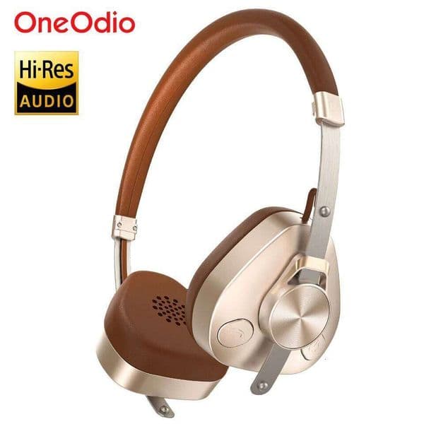 Oneodio F4 Retro Wireless Hi-Res Audio On Ear BT 5.4 Headset With Microphone Metal HiFi Headphones 26Y0512