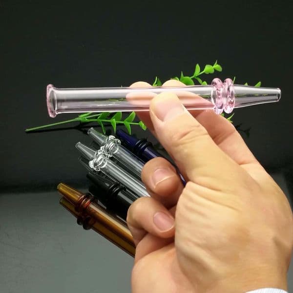 New Glass Smoking pipes hookah Oil Burner Pipes Smokings New color 2-wheel glass suction nozzle