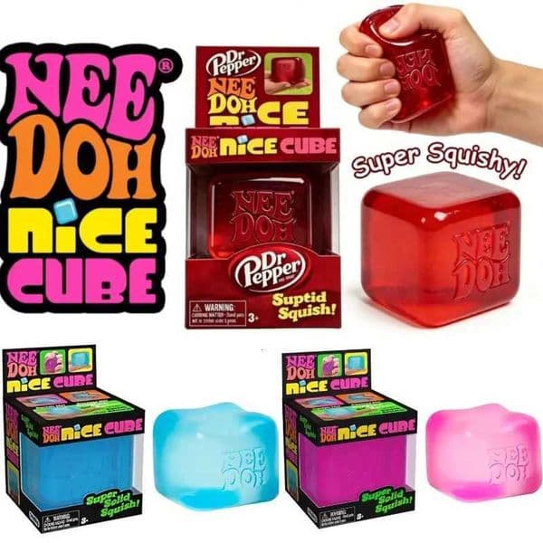 NeeDoh Nice Cube Sensory Squeeze Fidget Tool Portable Desk Stress Relief Cube for Anxiety FocusT260512