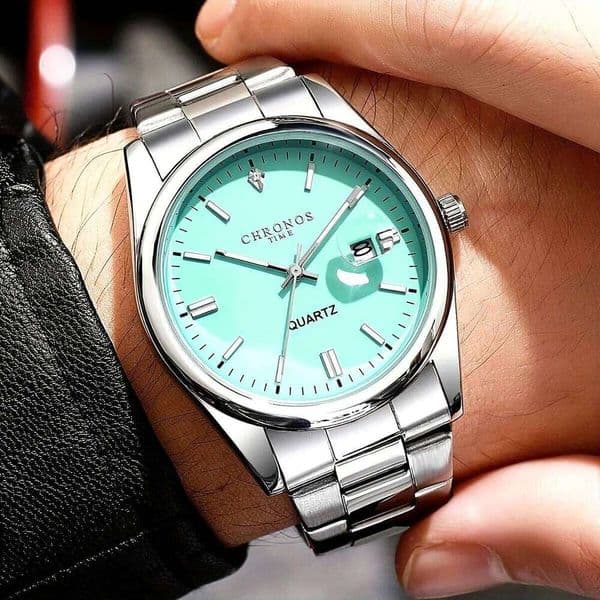 CHRONOS Luxury Men Dress Watches Waterproof Luminous Date Men's Business Quartz Wristwatches Stainless Steel Watch Male Reloj 26Y0512